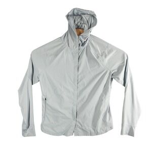 Simms Fishing Hooded Snap Front Performance Shirt Womens Large Gorpcore Outdoor‎